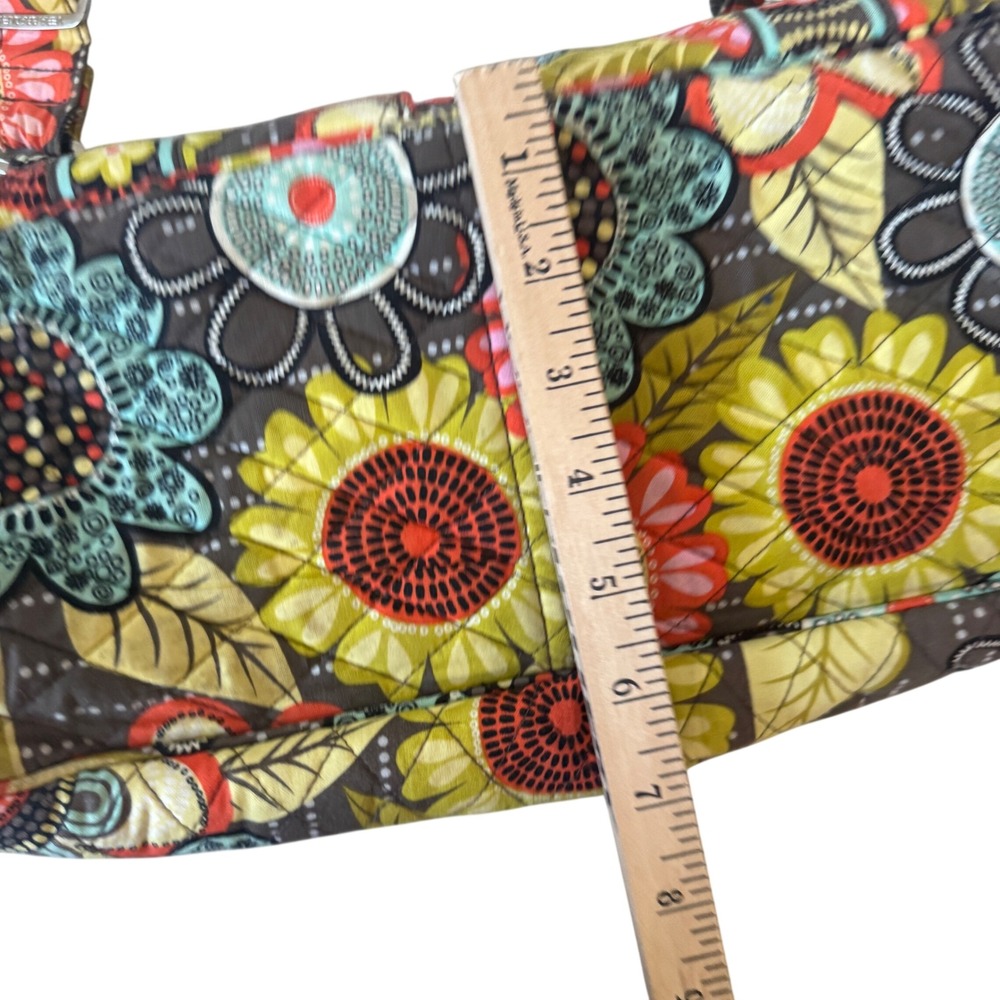 Vera Bradley Cargo Sling Crossbody Bag Cupcakes Green Retired Quilted Floral - Picture 5 of 16